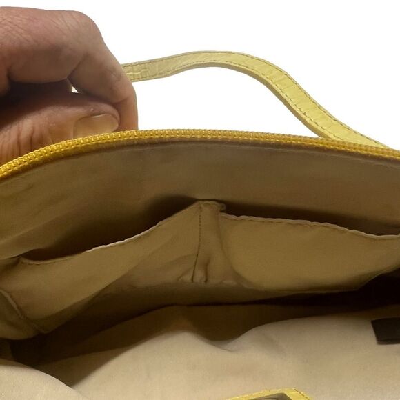 Yellow leather Talbots handbag  - Picture 7 of 11